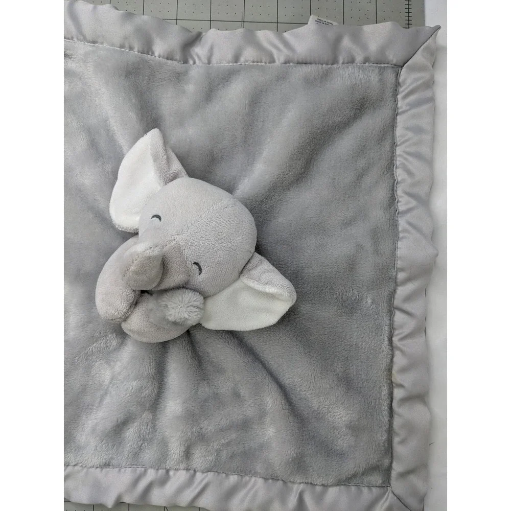 Carters Gray Elephant Lovey Security‎ Blanket 2016 Stuffed Animal Toy